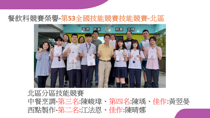賀！第53屆全國技能競賽北區分賽榮獲佳績圖片